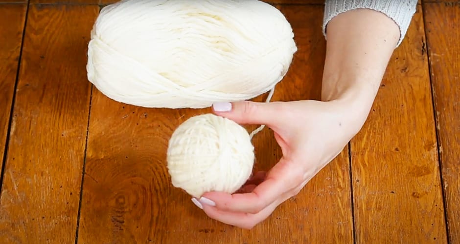 Wrap wool yearn to create dryer balls